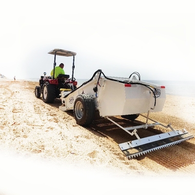 Σιδηροβιομηχανία 70HP Τρακτόρα Εγκατάσταση Καθαριστή παραλίας με όμορφο πλάτος καθαρισμού 1400mm